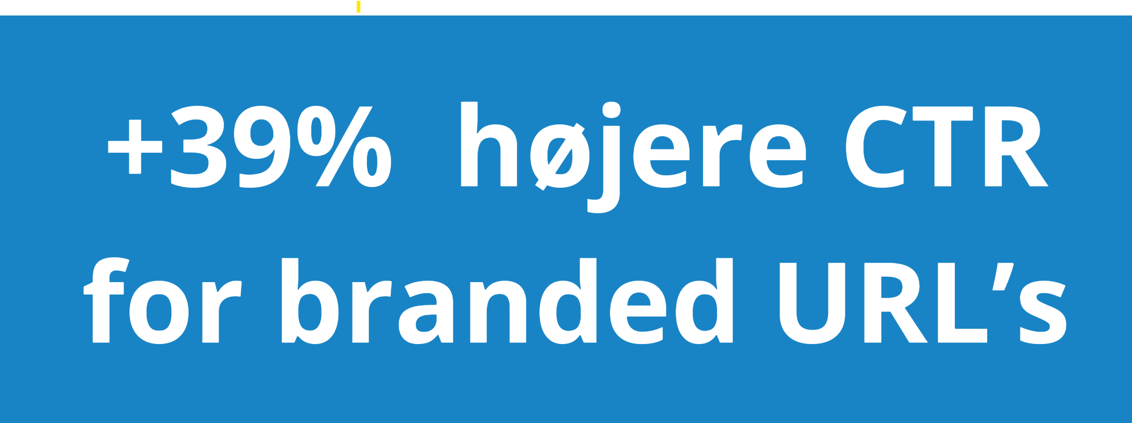 +39% CTR mais elevado para URLs de marca