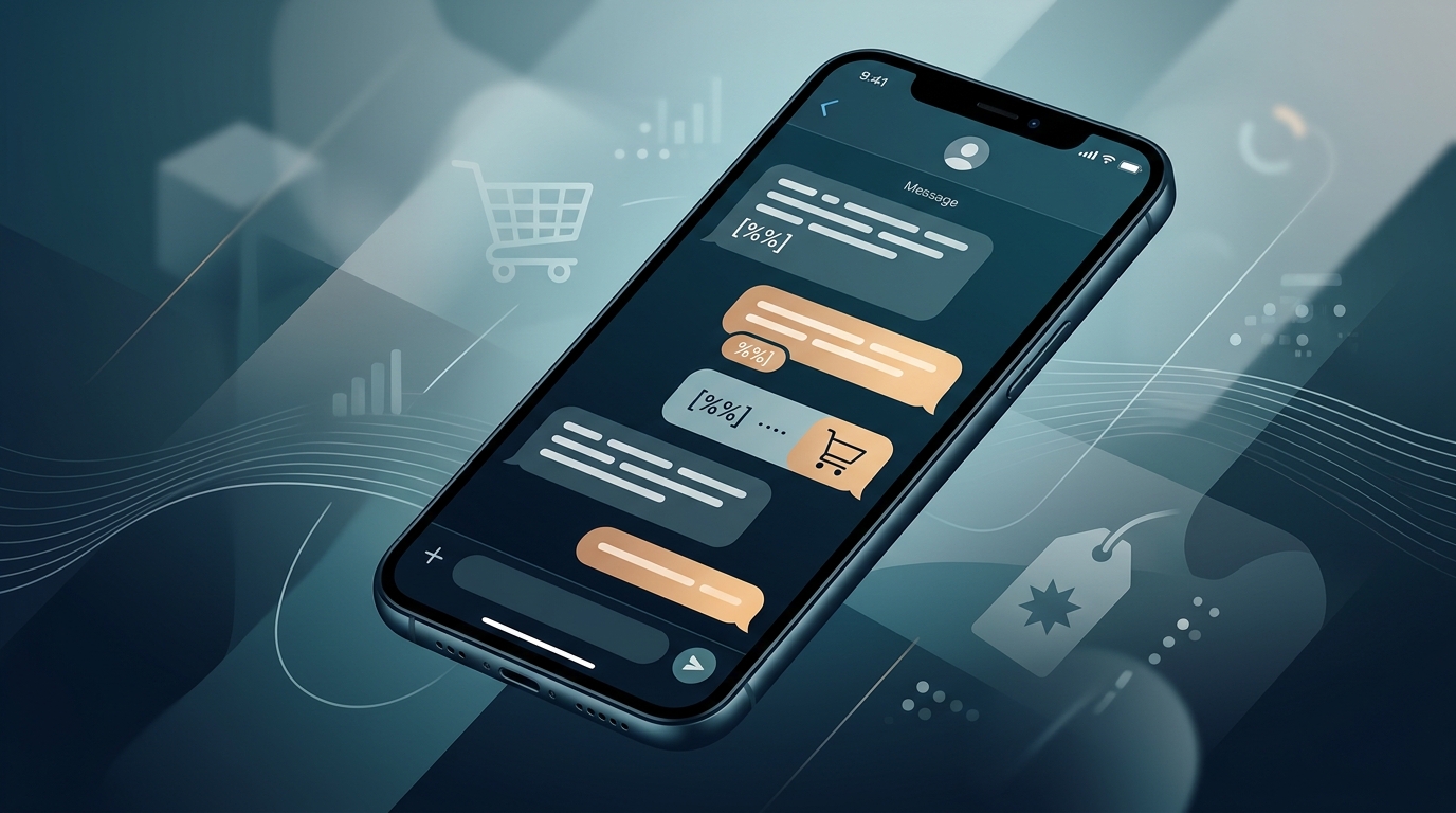 Ilustração de campanhas SMS para a Black Friday e a Cyber Monday