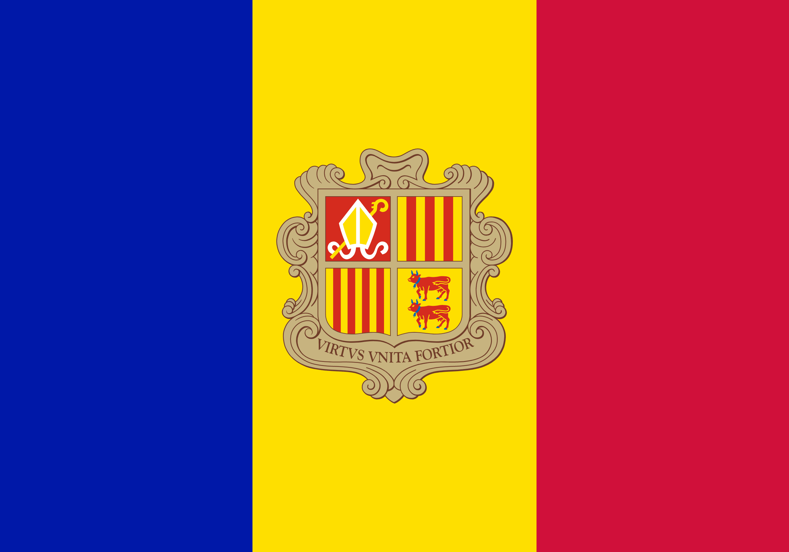 Flagge von Andorra